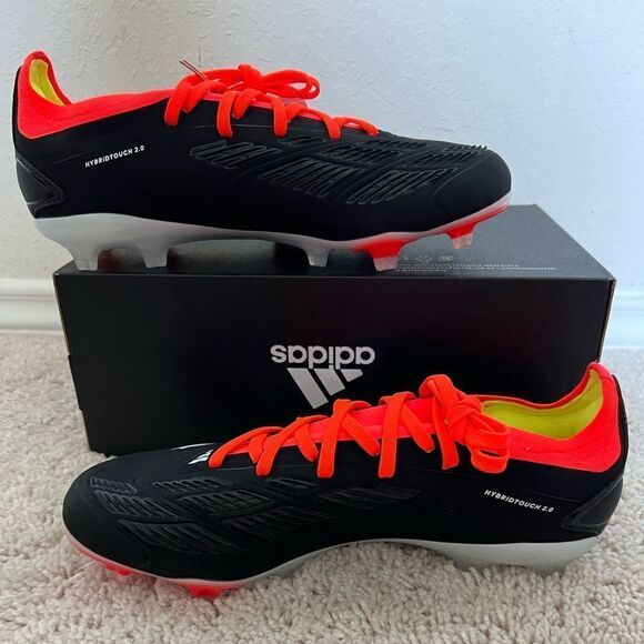 Adidas Predator 24 Pro FG Soccer Cleats Black Solar Red main image 6